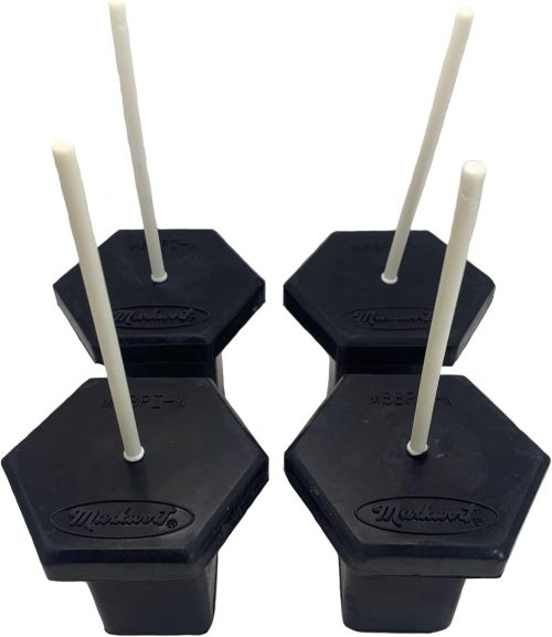 Markwort Black Base Plug w/White Indicator - 4 Pack