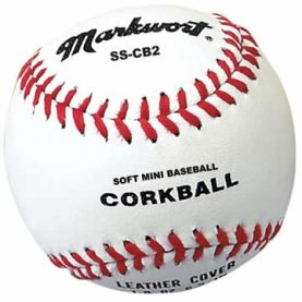 Markwort Soft Safe Corkball Style Mini-Baseball - White