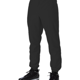 Alleson Youth Fastpitch Pants w/ Belt Loops - Black