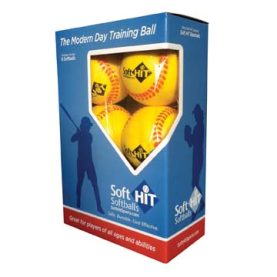 Soft Fit Softballs Training Foam Ball- Yellow - 6 Pack