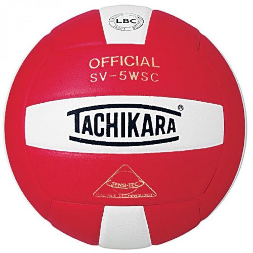 Tachikara SV5-WSC Sensi-Tec Volleyball - Scarlet/White