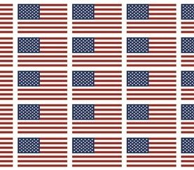American Flag Helmet Decal Stickers .5x.33 (25 per sheet)