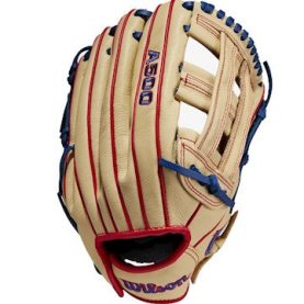 Wilson A500 Series Ball Glove 12" Blonde/Red/Royal