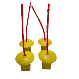 Markwort Yellow Base Plugs w/Red Bristles - 4 Pack