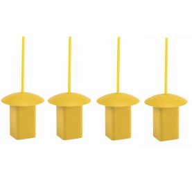 Markwort Yellow Base Plug with Yellow Indicator - 4 Pack