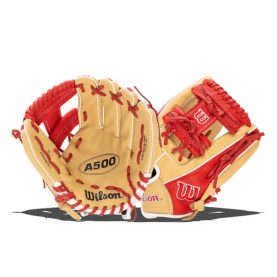 Wilson A500 Series Ball Glove 11" Blonde/Red/White