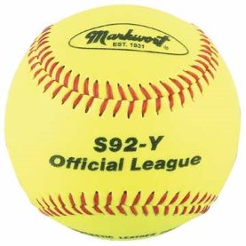 Markwort Syn Cover Cork/Rubber Core Yellow Baseball 9
