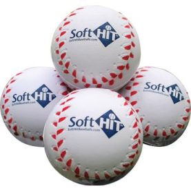 Soft Hit Baseballs - White