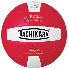 Tachikara SV5-WSC Sensi-Tec Volleyball - Scarlet/White